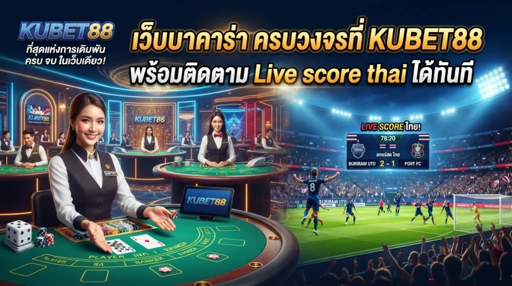 เว็บ บา คา ร่า ครบวงจรที่ KUBET88 พร้อมติดตาม Live score thai ได้ทันที