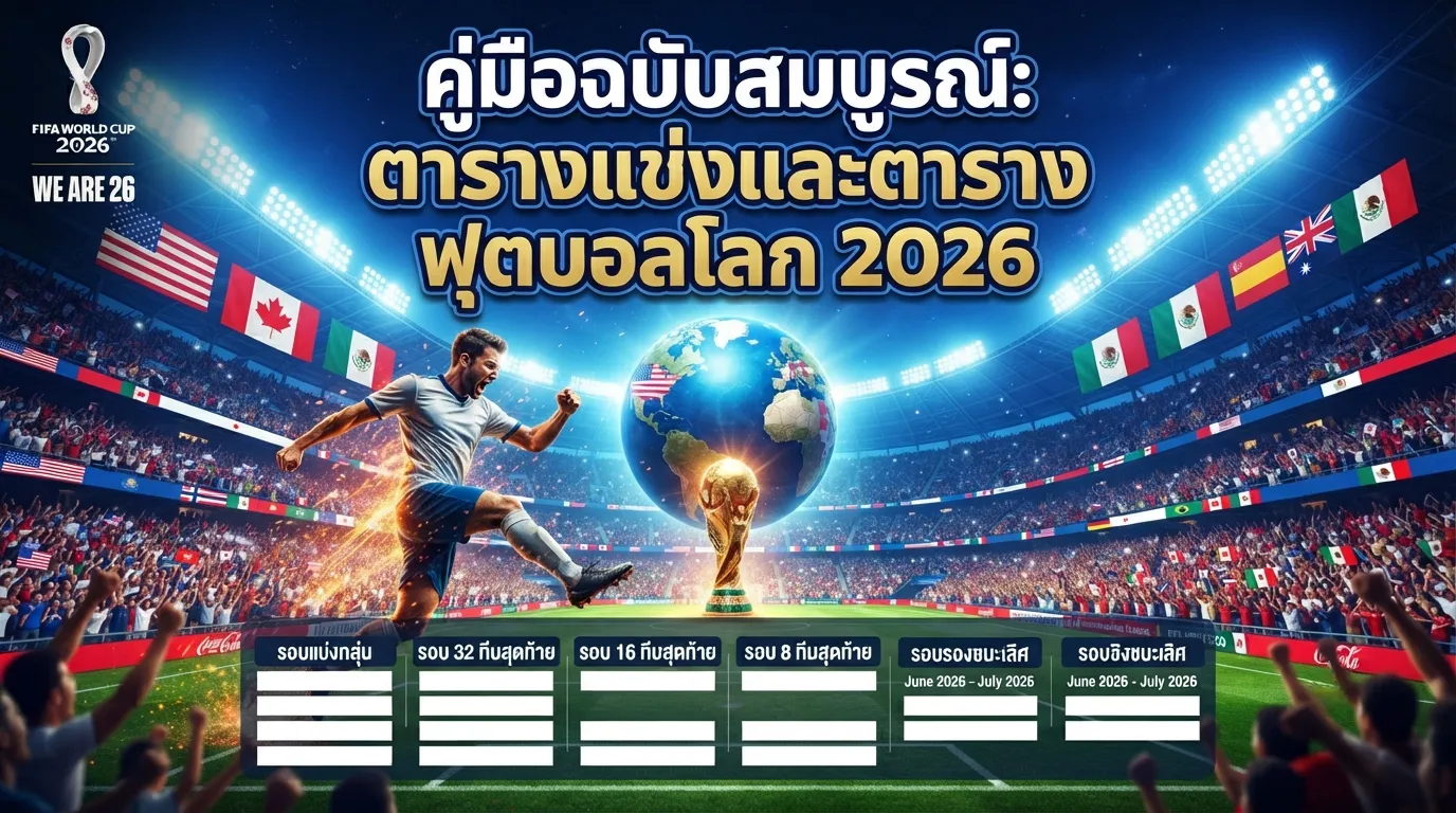 คู่มือฉบับสมบูรณ์: ตารางแข่งและตารางฟุตบอลโลก 2026